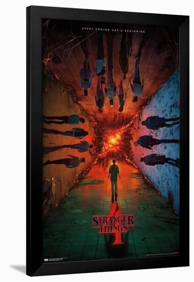 Netflix Stranger Things: Season 4 - Group Teaser One Sheet-Trends International-Framed Poster