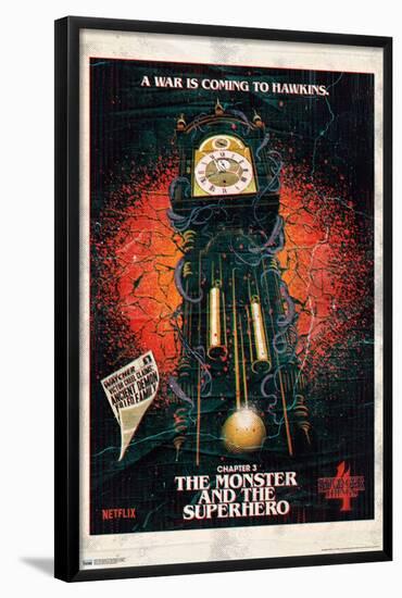 Netflix Stranger Things: Season 4 - The Clock-Trends International-Framed Poster