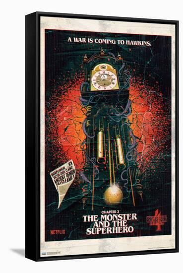 Netflix Stranger Things: Season 4 - The Clock-Trends International-Framed Stretched Canvas