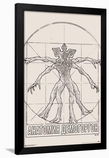 Netflix Stranger Things: Season 4 - Vitruvian Demogorgon-Trends International-Framed Poster