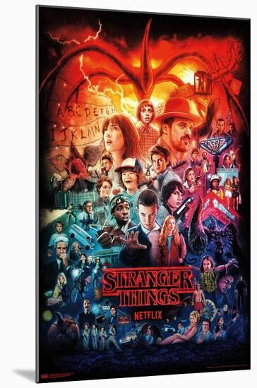 Netflix Stranger Things - Three Seasons One Sheet-Trends International-Mounted Poster