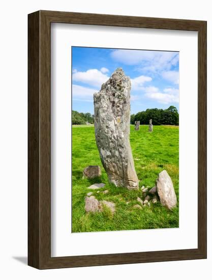 Nether Largie Standing Stones Ancient Site at Kilmartin Glen in Scotland-naumoid-Framed Photographic Print