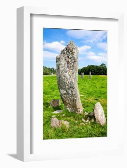 Nether Largie Standing Stones Ancient Site at Kilmartin Glen in Scotland-naumoid-Framed Photographic Print