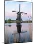 Netherland, Kinderdijk. Windmills along the canal.-Julie Eggers-Mounted Photographic Print