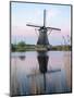 Netherland, Kinderdijk. Windmills along the canal.-Julie Eggers-Mounted Photographic Print