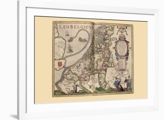 Netherlandic Lion-Pieter Van der Keere-Framed Premium Giclee Print