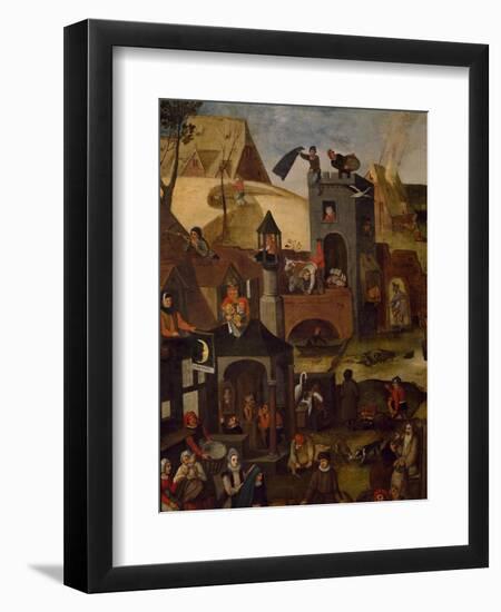 Netherlandish Proverbs, 1559-Pieter Brueghel the Younger-Framed Premium Giclee Print