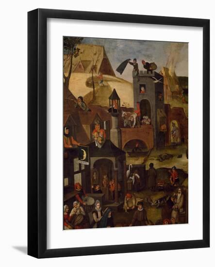 Netherlandish Proverbs, 1559-Pieter Brueghel the Younger-Framed Giclee Print