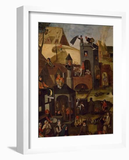 Netherlandish Proverbs, 1559-Pieter Brueghel the Younger-Framed Giclee Print