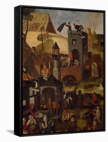 Netherlandish Proverbs, 1559-Pieter Brueghel the Younger-Framed Stretched Canvas