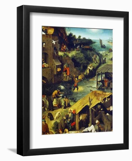 Netherlandish Proverbs (Detail Top Right), 1559-Pieter Bruegel the Elder-Framed Giclee Print