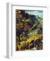 Netherlandish Proverbs (Detail Top Right), 1559-Pieter Bruegel the Elder-Framed Giclee Print