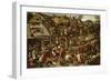 Netherlandish Proverbs Illustrated in a Village Landscape-Pieter Brueghel the Younger-Framed Giclee Print