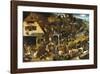 Netherlandish Proverbs-Pieter Bruegel the Elder-Framed Premium Giclee Print