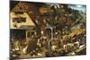 Netherlandish Proverbs-Pieter Bruegel the Elder-Mounted Premium Giclee Print