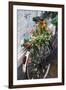 Netherlands, Amsterdam, bicycle covered in tuiips-Walter Bibikw-Framed Photographic Print