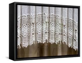 Netherlands, Amsterdam. Lace curtains very typical in Amsterdam homes.-Julie Eggers-Framed Stretched Canvas