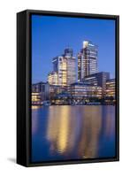 Netherlands, Amsterdam. Omval Commercial District, office towers-Walter Bibikow-Framed Stretched Canvas