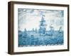 Netherlands, Amsterdam Port, Delft Ceramic Wall Decoration in Rambouillet Castle, Detail-null-Framed Giclee Print