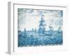 Netherlands, Amsterdam Port, Delft Ceramic Wall Decoration in Rambouillet Castle, Detail-null-Framed Giclee Print