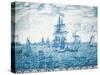 Netherlands, Amsterdam Port, Delft Ceramic Wall Decoration in Rambouillet Castle, Detail-null-Stretched Canvas