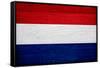 Netherlands Flag Design with Wood Patterning - Flags of the World Series-Philippe Hugonnard-Framed Stretched Canvas