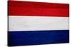 Netherlands Flag Design with Wood Patterning - Flags of the World Series-Philippe Hugonnard-Stretched Canvas