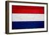 Netherlands Flag Design with Wood Patterning - Flags of the World Series-Philippe Hugonnard-Framed Art Print