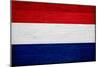 Netherlands Flag Design with Wood Patterning - Flags of the World Series-Philippe Hugonnard-Mounted Art Print