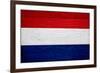 Netherlands Flag Design with Wood Patterning - Flags of the World Series-Philippe Hugonnard-Framed Art Print