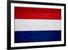 Netherlands Flag Design with Wood Patterning - Flags of the World Series-Philippe Hugonnard-Framed Art Print