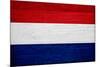 Netherlands Flag Design with Wood Patterning - Flags of the World Series-Philippe Hugonnard-Mounted Art Print