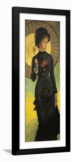 Netherlands, Gray, Woman with Parasol, 1878-null-Framed Giclee Print