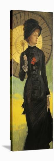 Netherlands, Gray, Woman with Parasol, 1878-null-Stretched Canvas