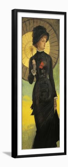 Netherlands, Gray, Woman with Parasol, 1878-null-Framed Premium Giclee Print