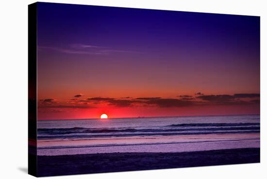 Netherlands, Holland, Beach on the West Frisian Island of Texel, North Holland, Sunset-Beate Margraf-Stretched Canvas