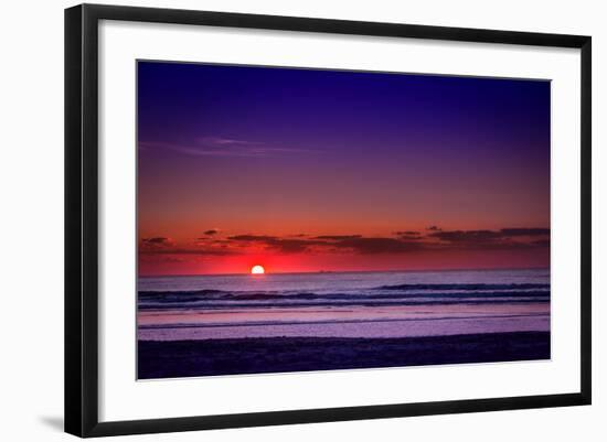 Netherlands, Holland, Beach on the West Frisian Island of Texel, North Holland, Sunset-Beate Margraf-Framed Photographic Print
