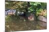 Netherlands, Holland, Medieval Old Town, Inner City Canals, Wooden Boat-Emily Wilson-Mounted Photographic Print