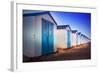 Netherlands, Holland, on the West Frisian Island of Texel, North Holland, Huts on the Beach-Beate Margraf-Framed Photographic Print