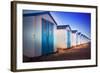 Netherlands, Holland, on the West Frisian Island of Texel, North Holland, Huts on the Beach-Beate Margraf-Framed Photographic Print