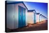 Netherlands, Holland, on the West Frisian Island of Texel, North Holland, Huts on the Beach-Beate Margraf-Stretched Canvas