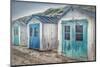 Netherlands, Holland, on the West Frisian Island of Texel, North Holland, Huts on the Beach-Beate Margraf-Mounted Photographic Print