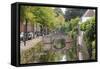 Netherlands, Holland, Utrecht Province, Amersfoort. Inner City Canals-Emily Wilson-Framed Stretched Canvas