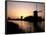 Netherlands, Kinderdijk, Canal, Windmills, Evening Mood-Thonig-Framed Photographic Print