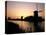 Netherlands, Kinderdijk, Canal, Windmills, Evening Mood-Thonig-Stretched Canvas