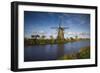 Netherlands, Kinderdijk. Traditional Dutch windmills-Walter Bibikow-Framed Photographic Print