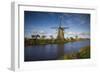 Netherlands, Kinderdijk. Traditional Dutch windmills-Walter Bibikow-Framed Photographic Print
