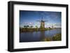 Netherlands, Kinderdijk. Traditional Dutch windmills-Walter Bibikow-Framed Photographic Print