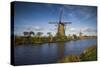 Netherlands, Kinderdijk. Traditional Dutch windmills-Walter Bibikow-Stretched Canvas