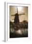 Netherlands, Kinderdijk. Traditional Dutch windmills-Walter Bibikow-Framed Photographic Print